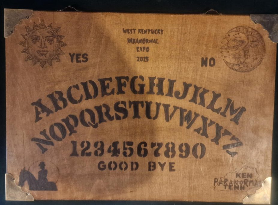 Custom made official Ouija board of West Kentucky Paranormal Expo 2025